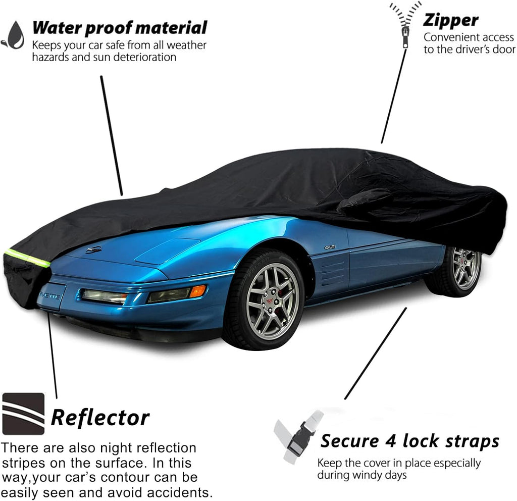 Waterproof Car Cover for C4 Corvette, 190T, Up to 200” L X814286