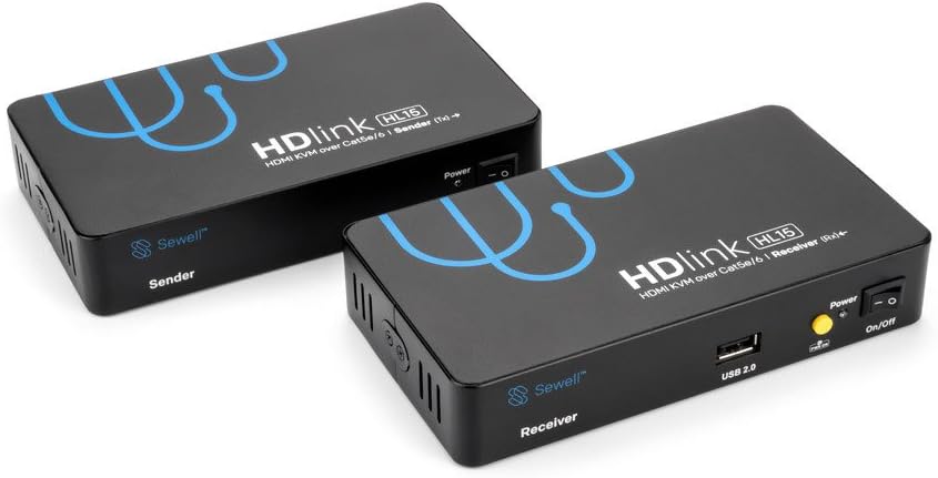 1x4 HDMI Extender Splitter Over cat5e/6, 160 ft, Black Z8293
