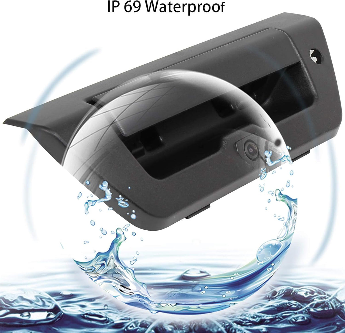 Black Tailgate Handle with Backup Camera E7916