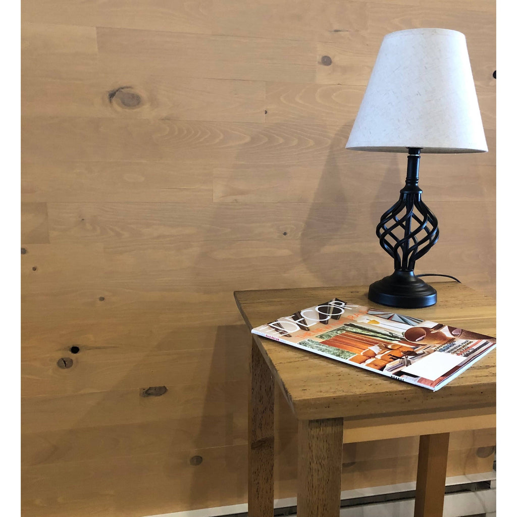 Pine Wooden Wall Planks, Peel and Stick, 20 Sq. ft, Sandstone P3758