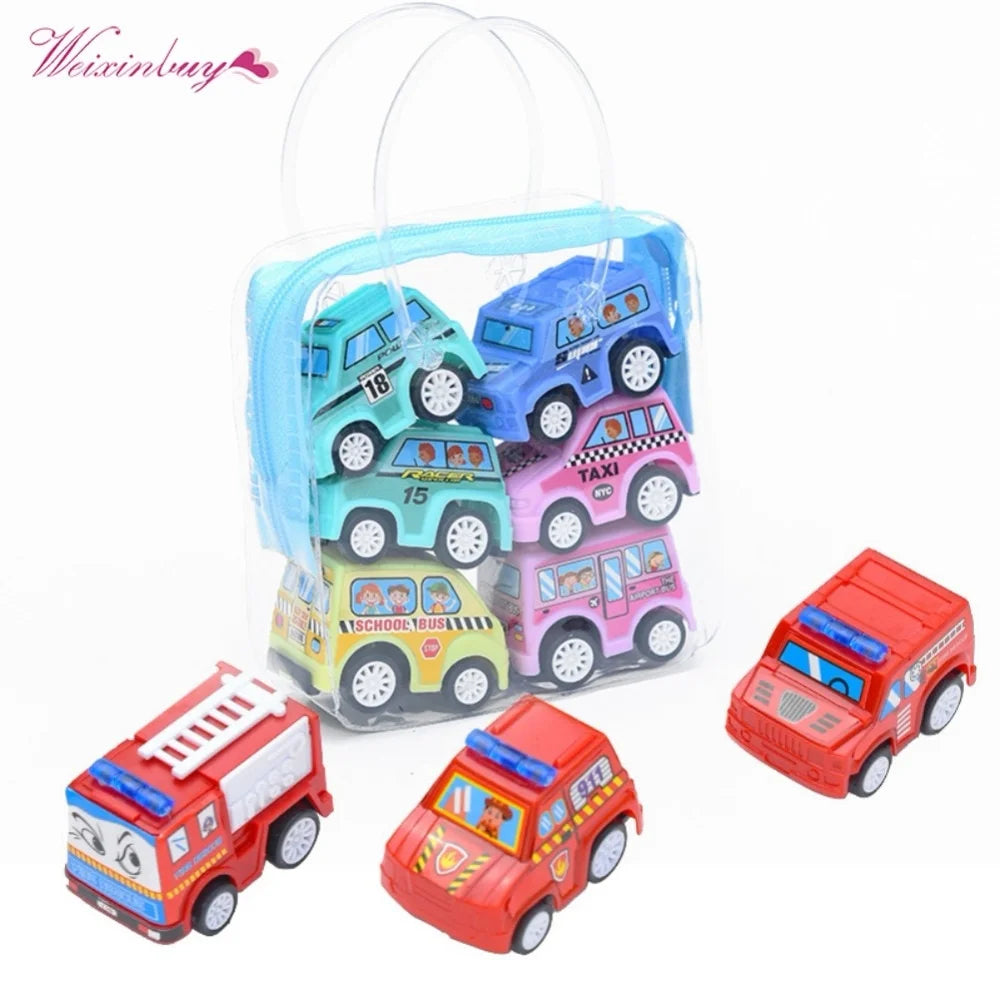 6pcs/set Pull Back Car Toys M7642