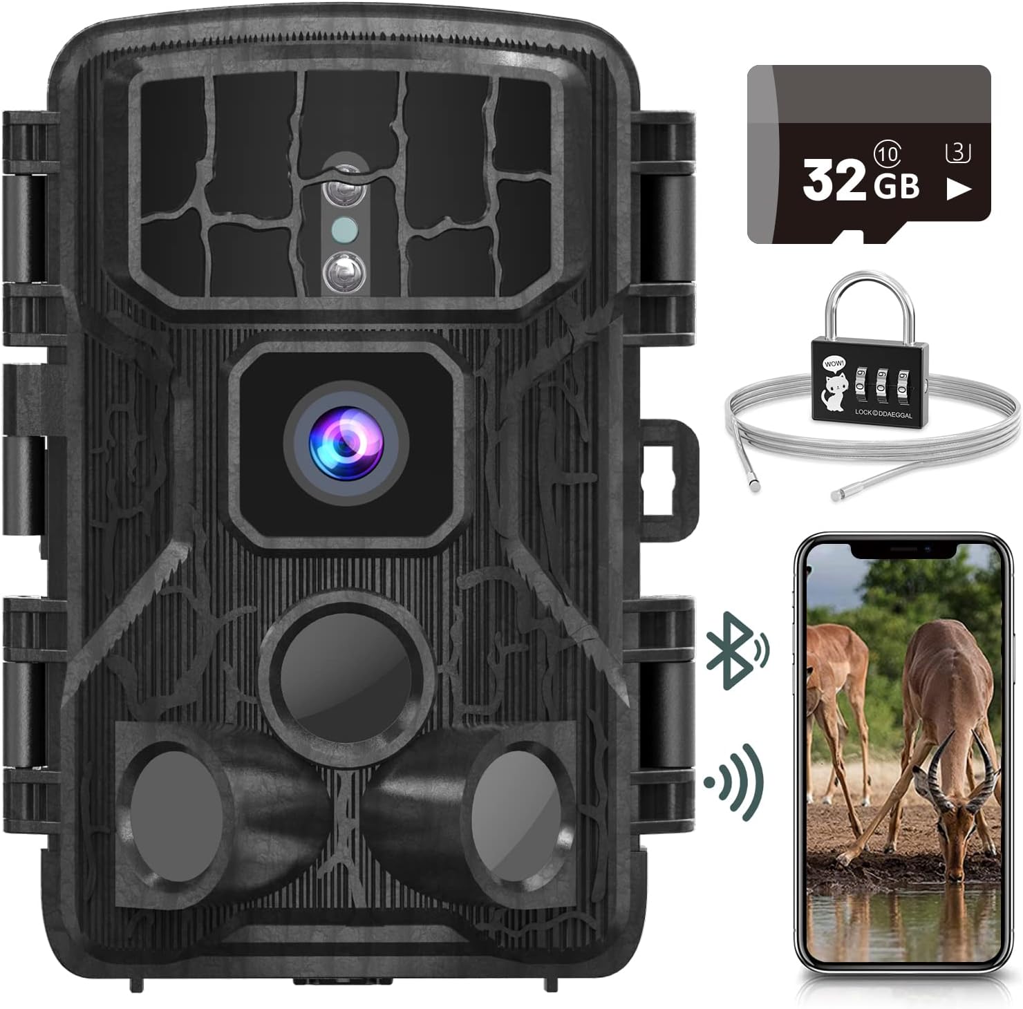 4K 30MP Trail Camera with Night Vision Motion Activated Waterproof S64035