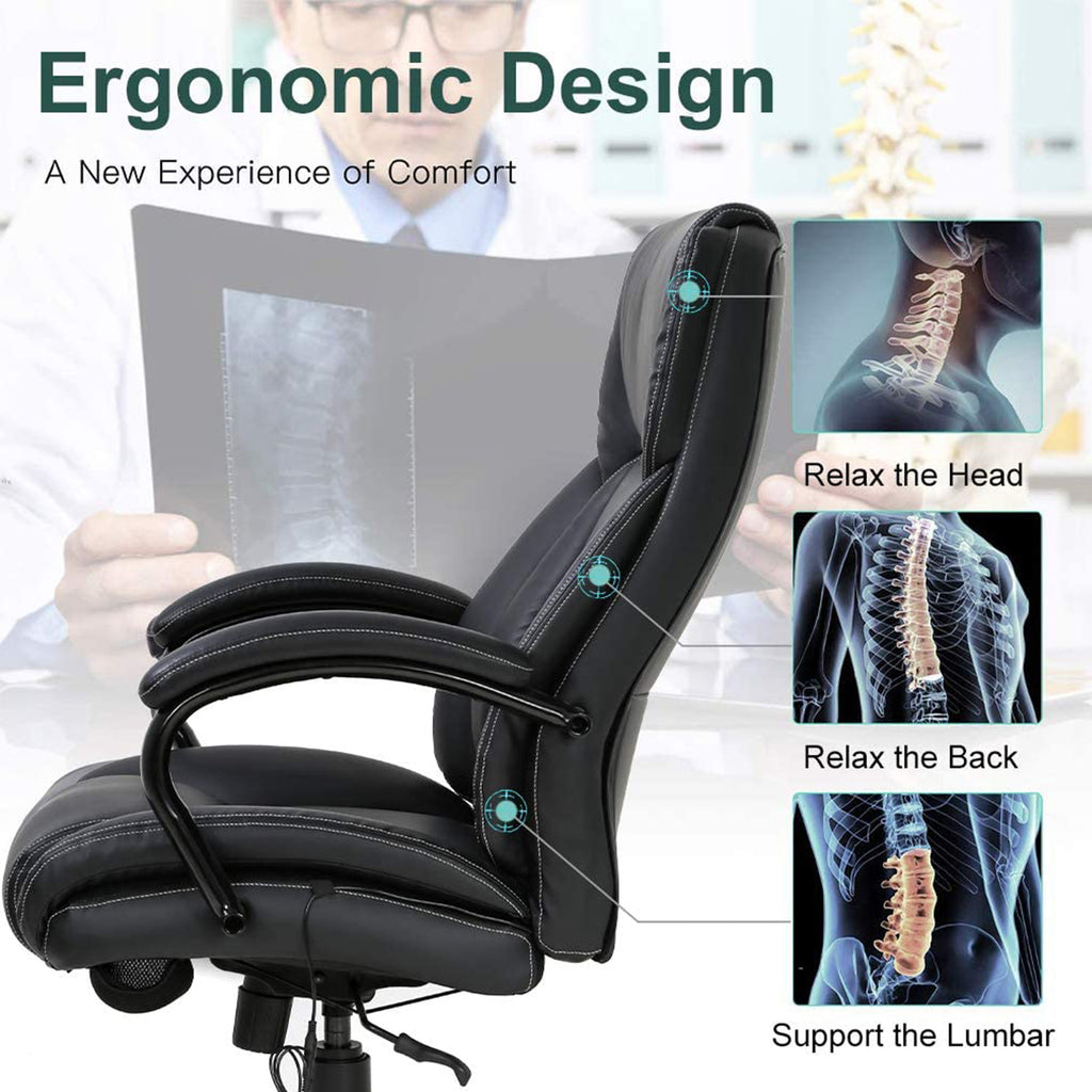 Black High Back PU Leather Executive Office Chair X264111