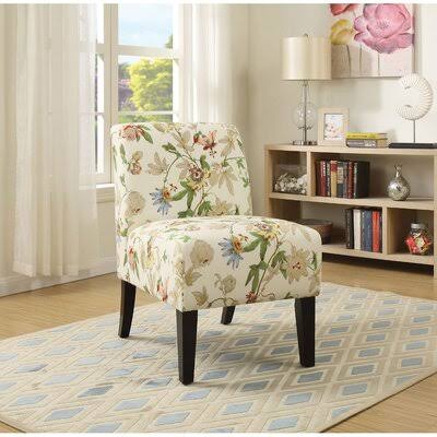 Beige/Green Polyester Blend Accent Chair M313