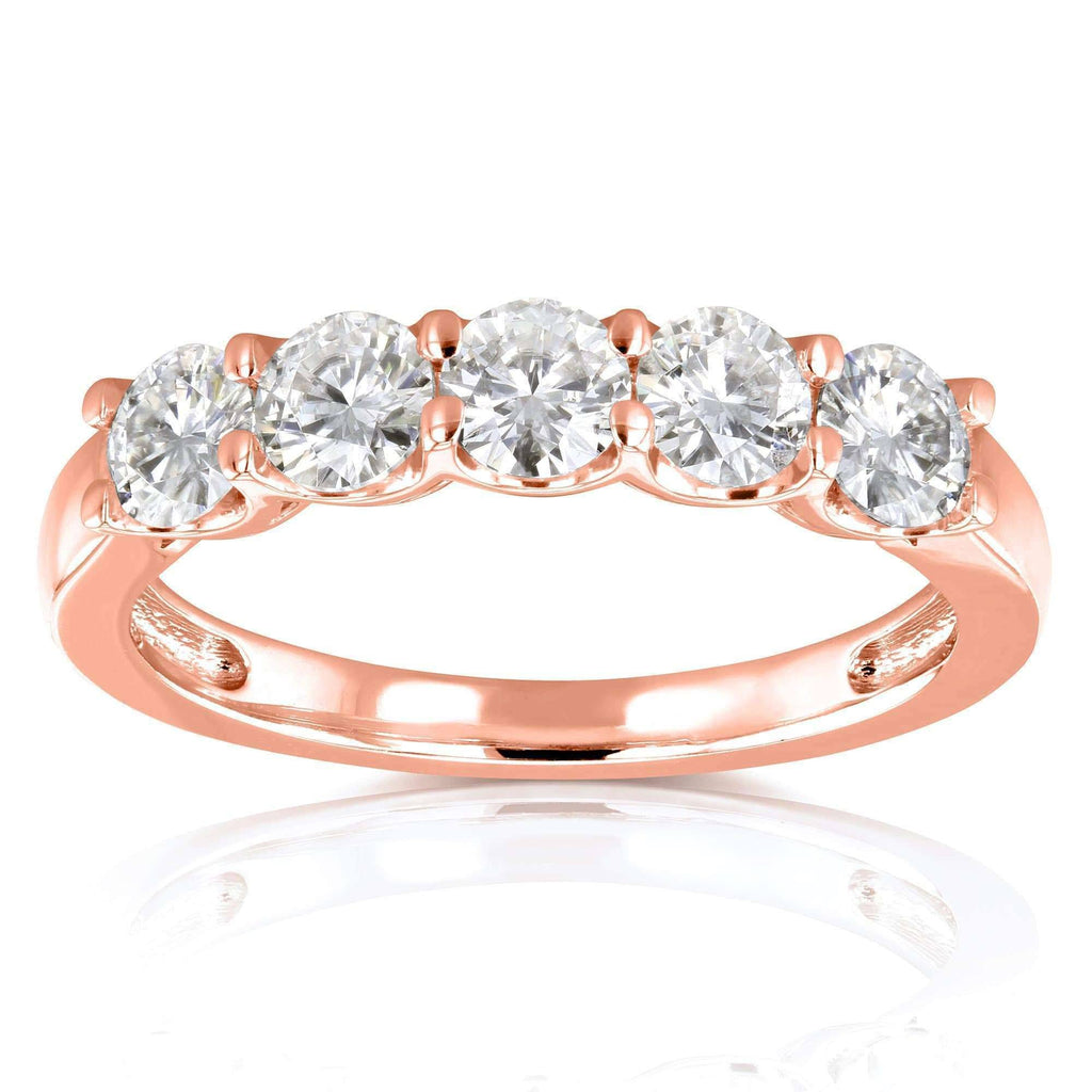 14K Yellow Gold Moissanite Bridal Wedding Band C125732