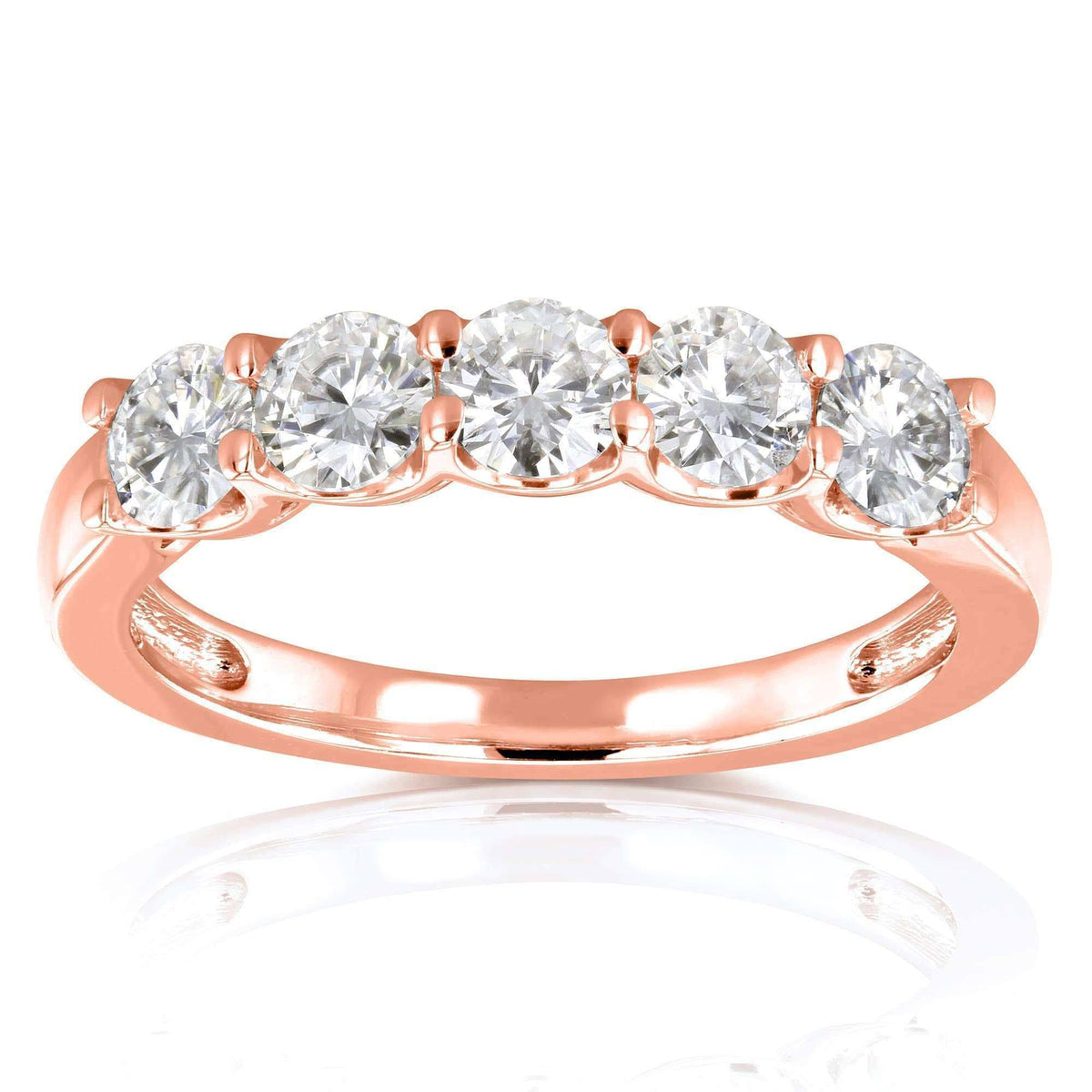 14K Yellow Gold Moissanite Bridal Wedding Band C125732