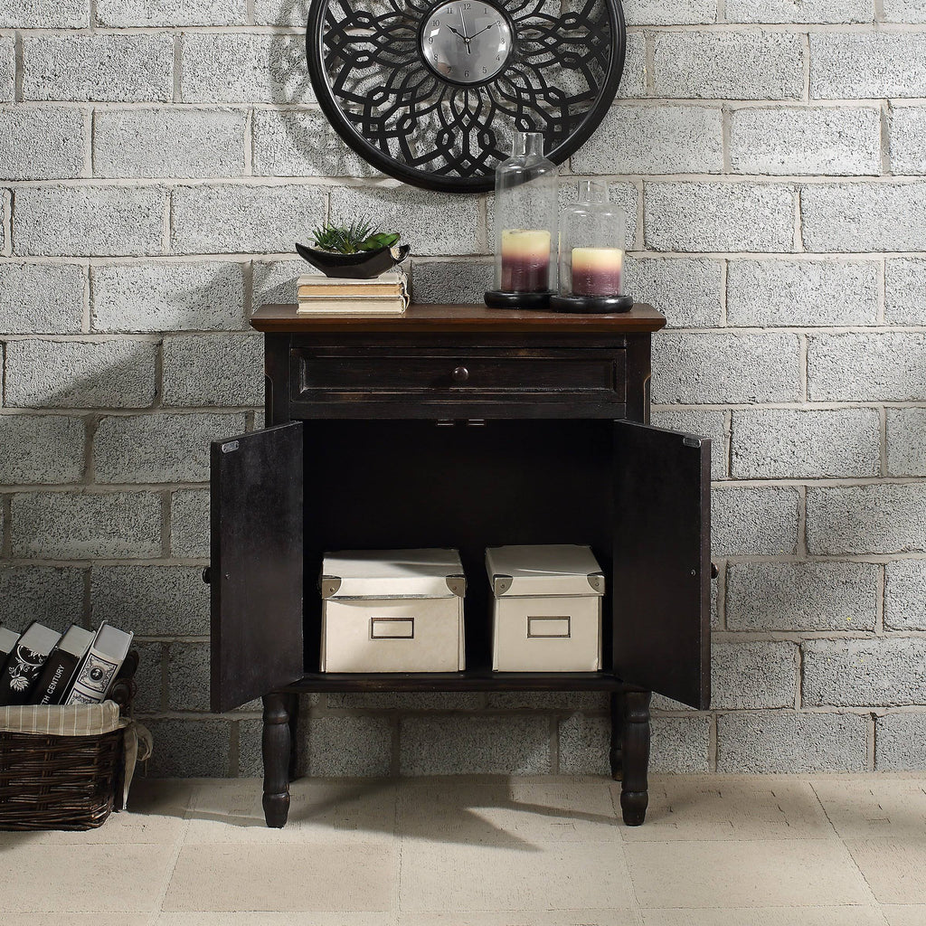 White Wood Accent Cabinet X87322