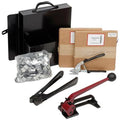 Steel Strapping Kit with Two 1/2 inch x 200& Coils, Tensioner, Sealer, Cutter & Case S211