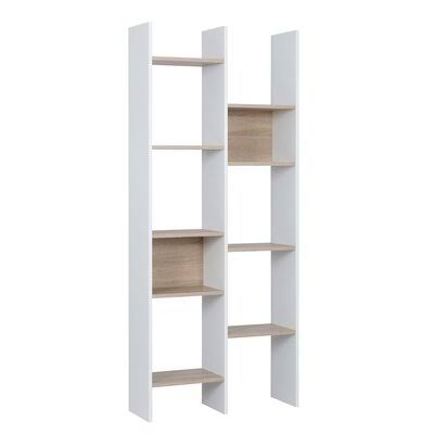 Geometric Bookcase White/Oak O631