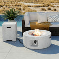 40,000 BTU Outdoor 28-inch Round Propane Fire Pit Table Set B502