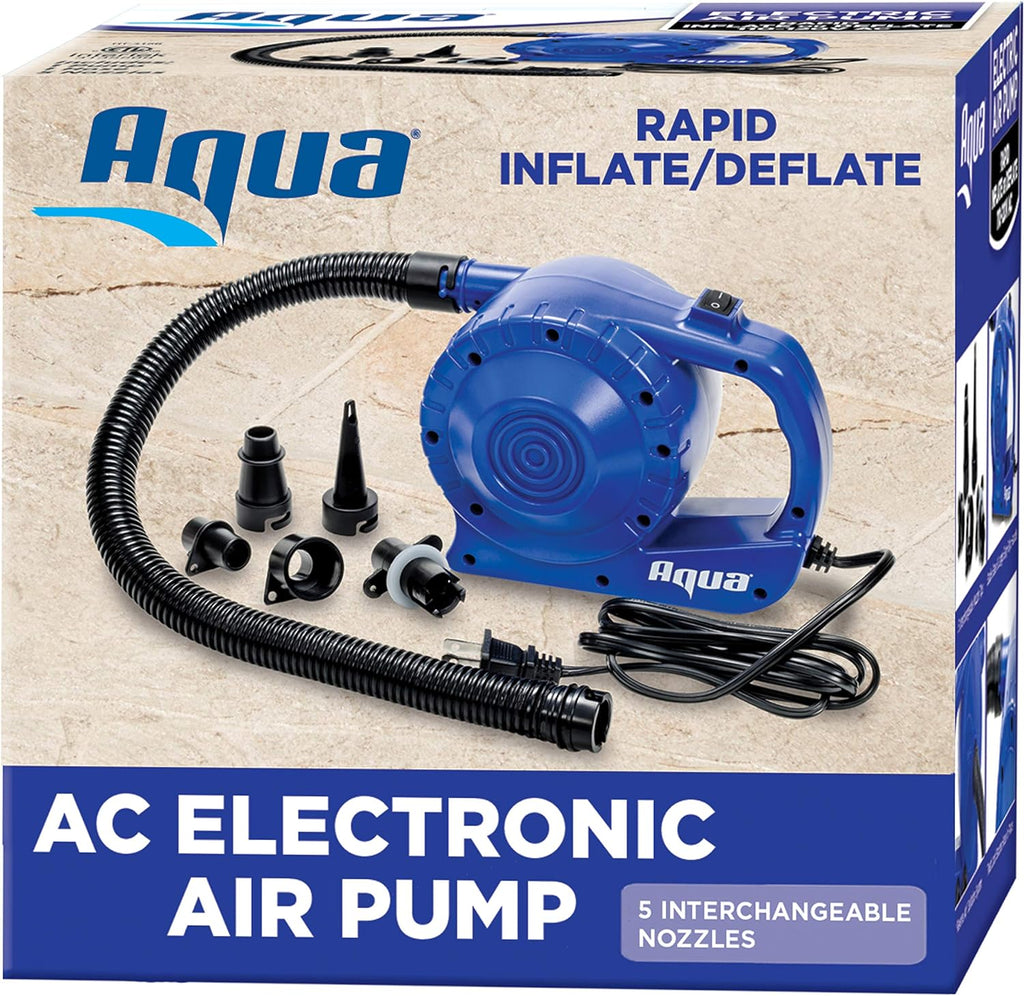 Blue Electric Air Pump 110v Heavy Duty 5 Nozzle Attachments Pack of 2 R8893