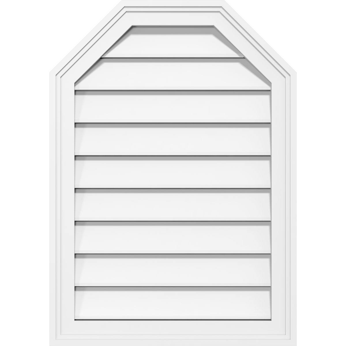 40x22W x 40x22H Octagonal Surface Mount PVC Gable Vent V319