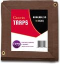Olive Drab 10 by 12 Feet Waterproof Canvas Tarp with Rustproof Grommets J6368