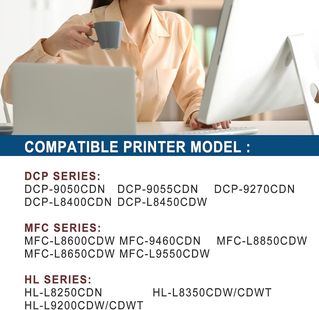 3 Pack High Yield Toner Cartridge for Brother Printer M160056