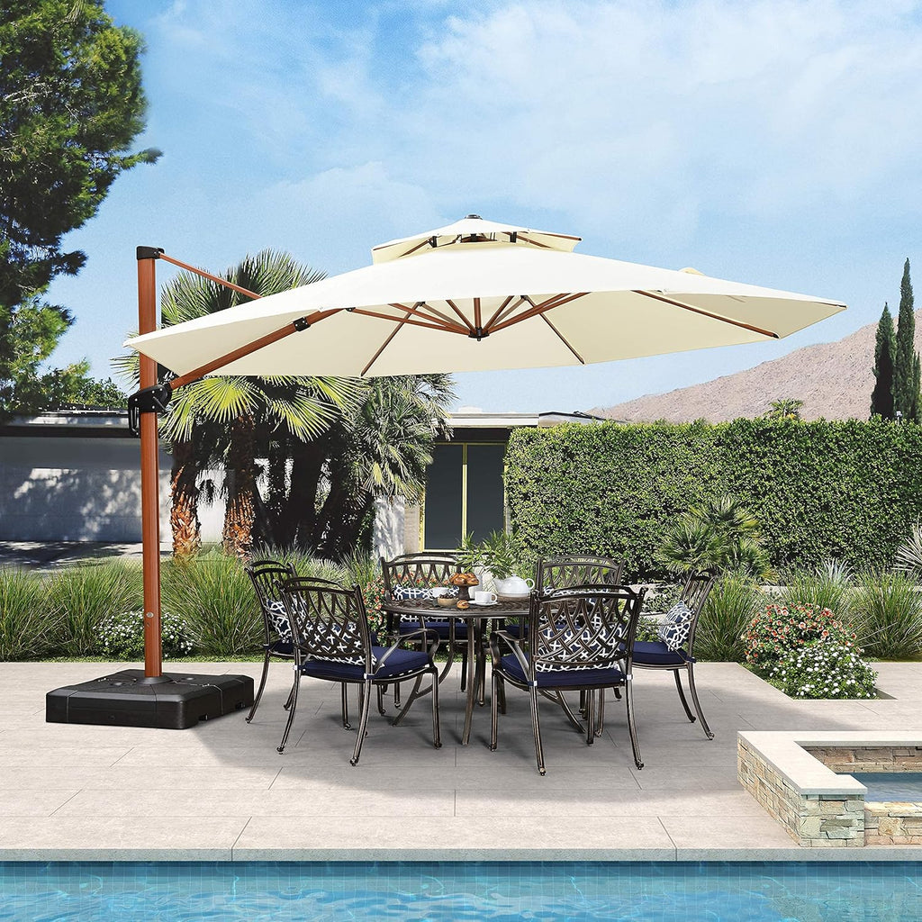 Navy Blue Cantilever Patio Umbrella W191976