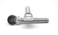 1/4-28 x 1 Fine Thread Thumb Screw with Shoulder Low Carbon Steel Zinc Plated P2103