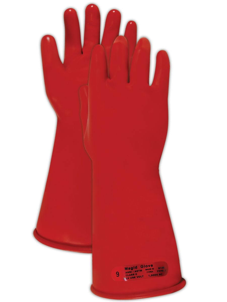 Red Rubber Electrical Insulating Gloves H844140