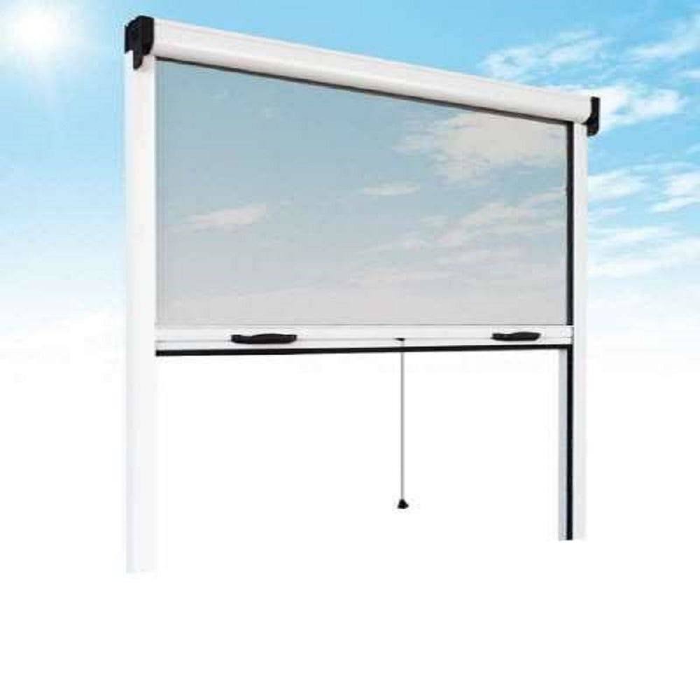 White Aluminum Fiberglass Retractable Window Insect Screen B2323