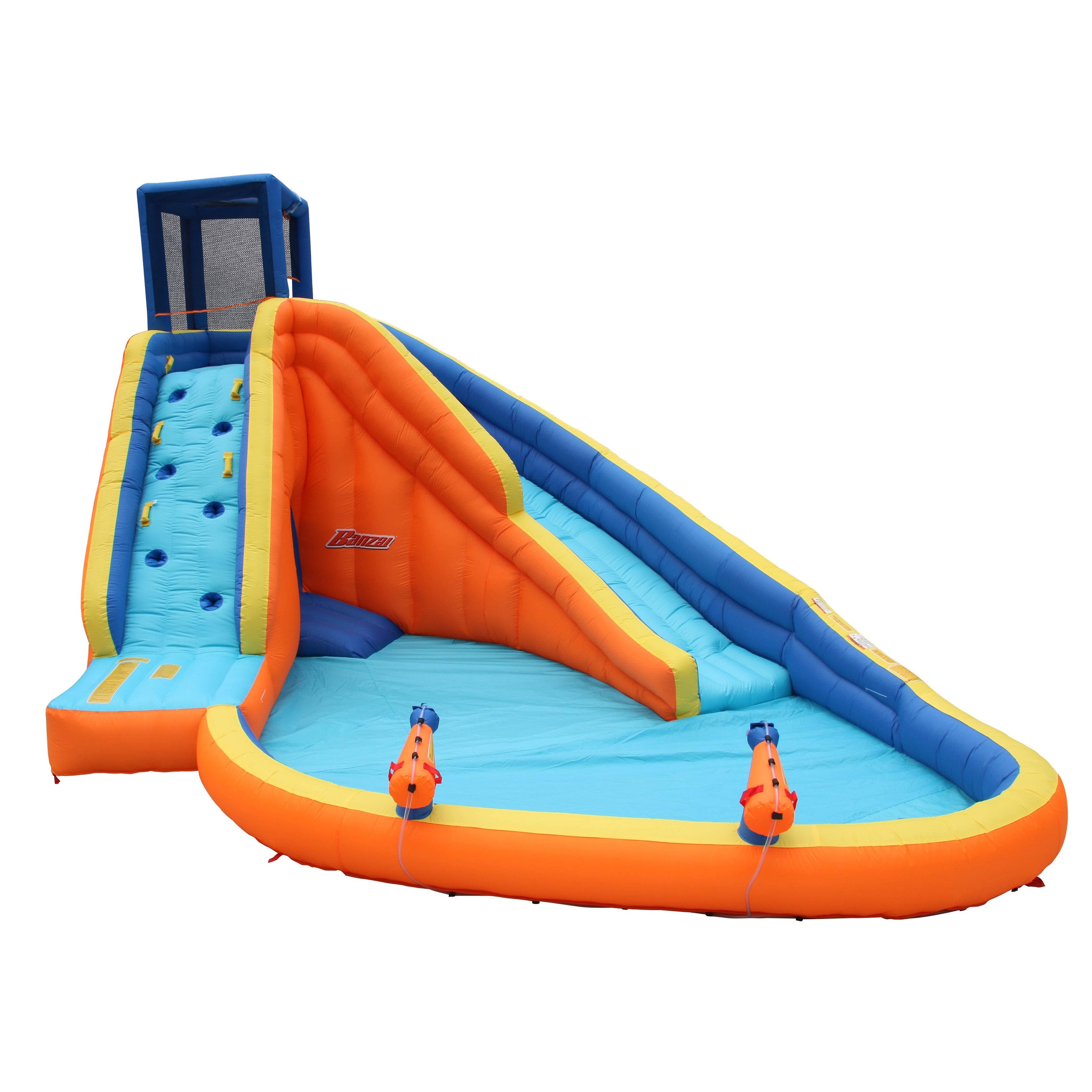 Inflatable Water Park Play Pool Slide with Water Cannons W7148