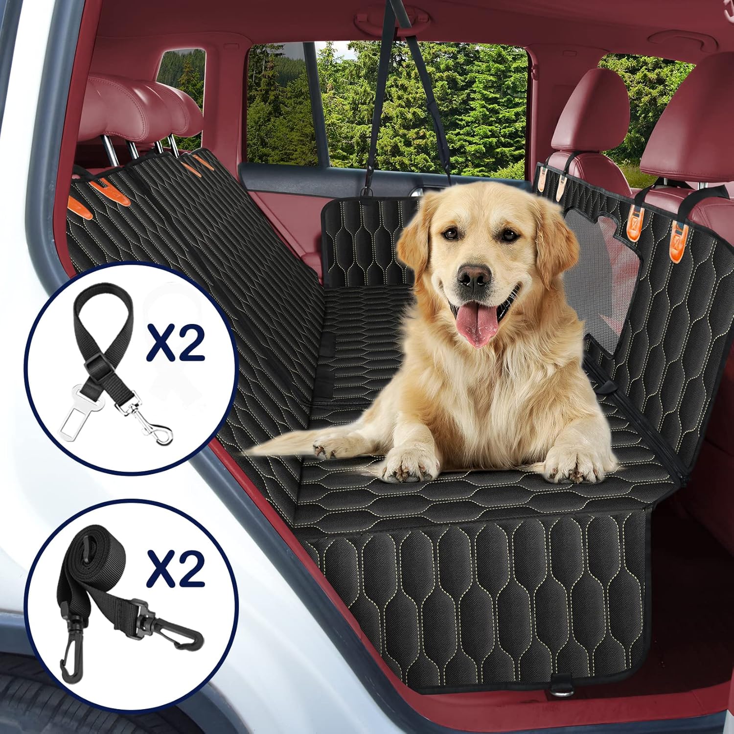5-in-1 Waterproof Dog Seat Cover Pack of 2 P921516
