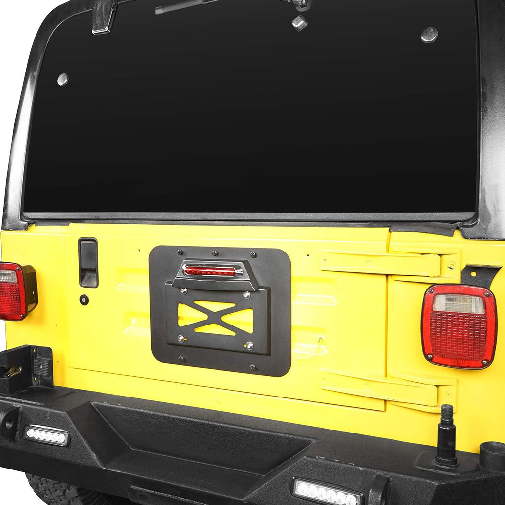Spare Tire Delete License Plate Relocation Kit with Third Brake Light L847