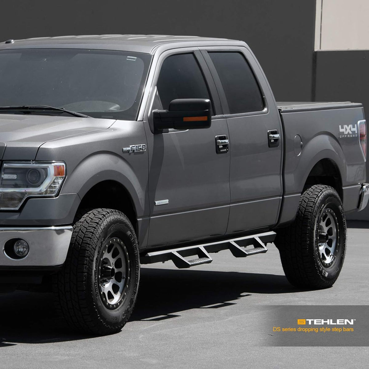 Matte Black Nerf Bars Running Boards for Ford F150 SuperCrew Cab U794