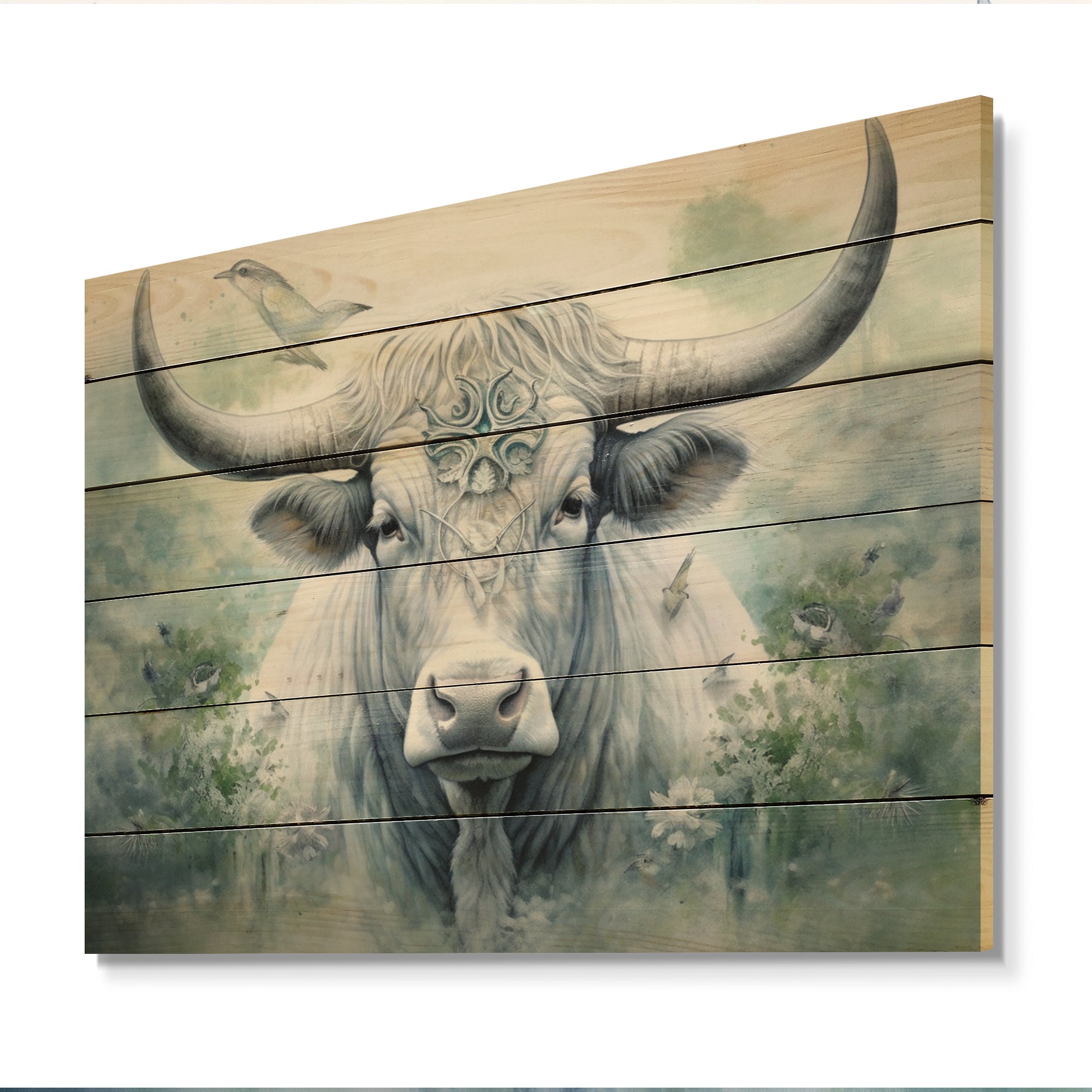 Natural Pine Wood Animals Print O3419