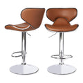 Leatherette Adjustable Swivel Barstool (Set of 2) N24717