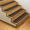 Set of 15 Skid-Resistant Carpet Stair Treads Bittersweet Brown 8 Inches x 23.5 Inches R428