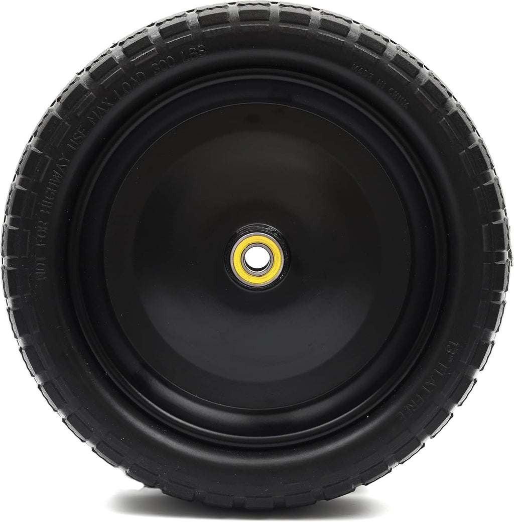 13" Solid Polyurethane Flat-Free Tire and Wheel Assemblies (4-Pack) M385