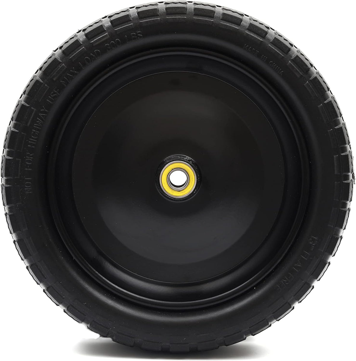 13" Solid Polyurethane Flat-Free Tire and Wheel Assemblies (4-Pack) M385