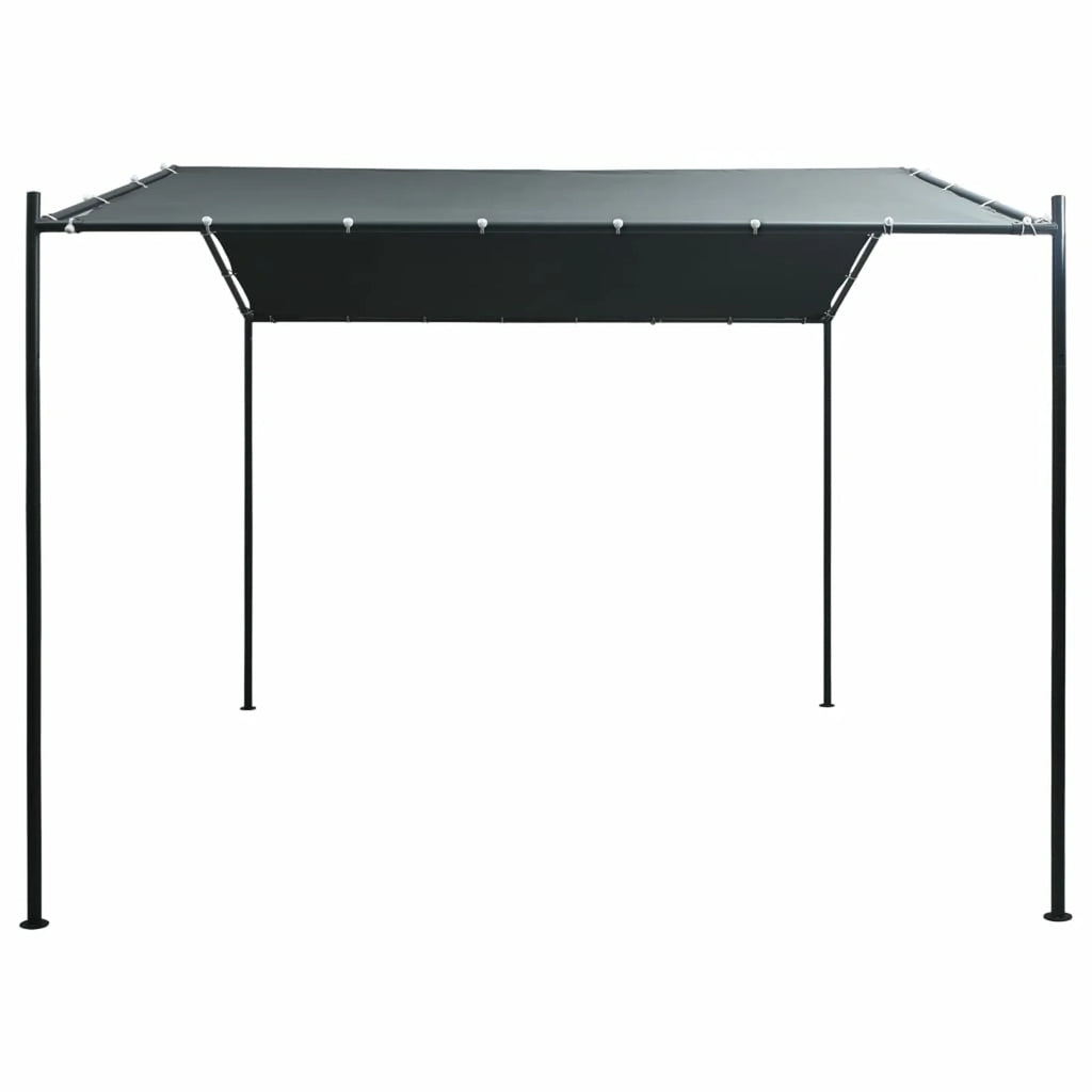 Gazebo Pavilion Tent Canopy 9.8ft x 9.8ft Steel Anthracite H4232