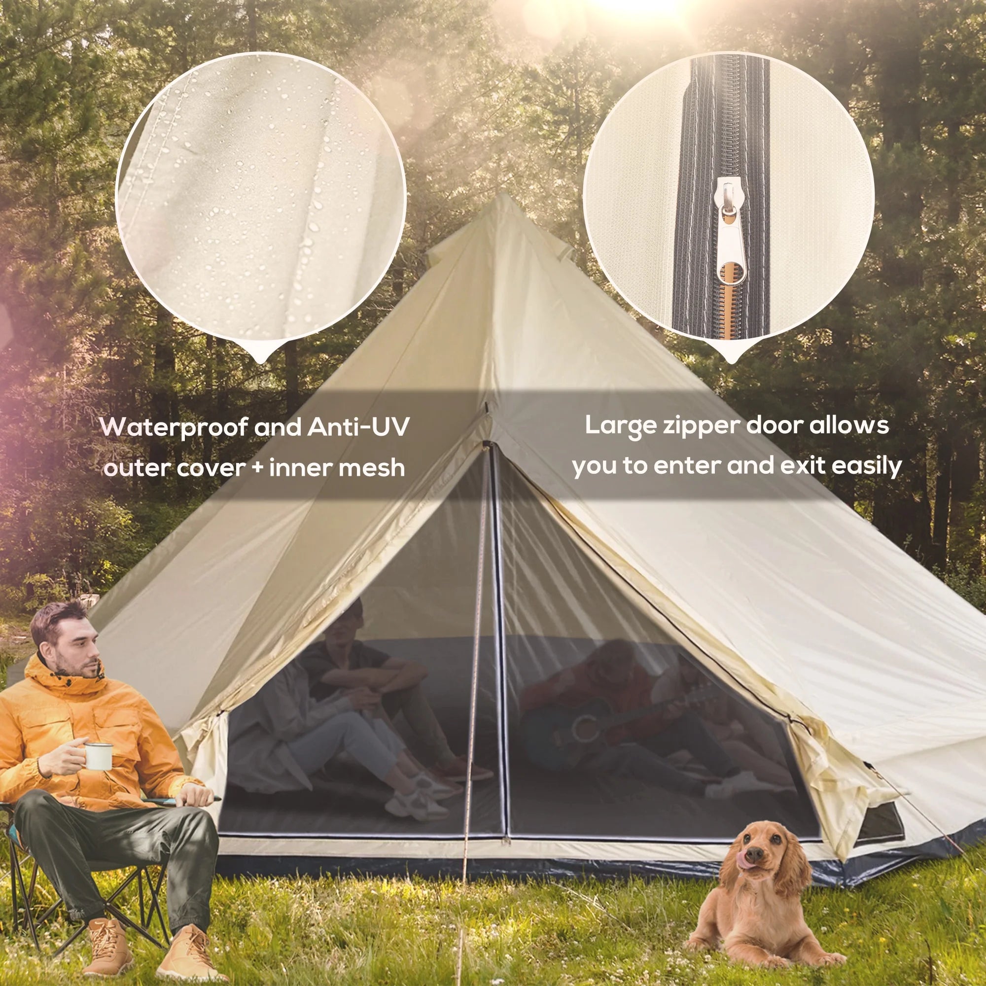10-Person Yurt Tent Glamping Bell Tent F174