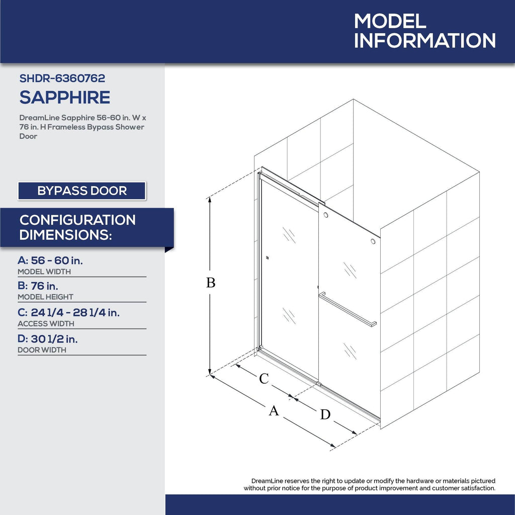 Semi-Frameless Bypass Shower Door in Chrome and Gray Glass K60036