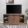 Farmhouse TV Stand 58 Inch Wood Media Console Storage Cabinet F77883