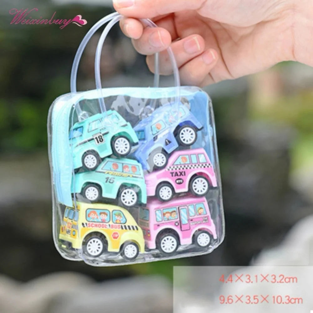 6pcs/set Pull Back Car Toys M7642