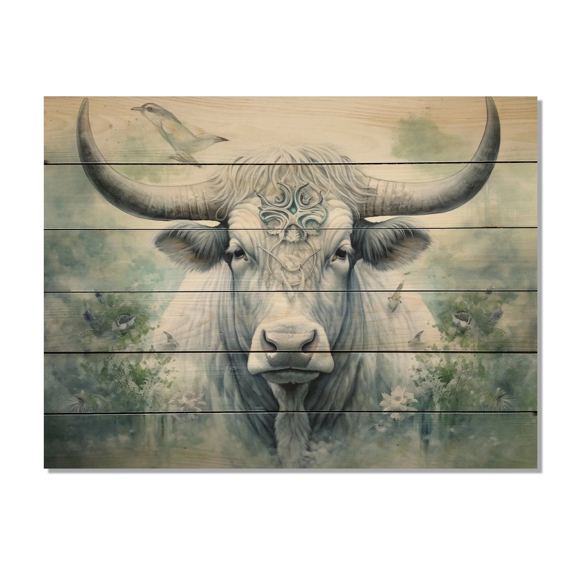 Natural Pine Wood Animals Print O3419