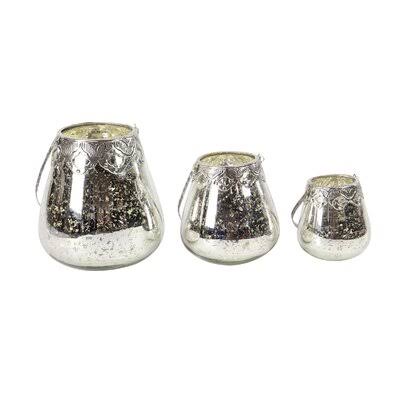 3 Piece Glass Votive Set I32338