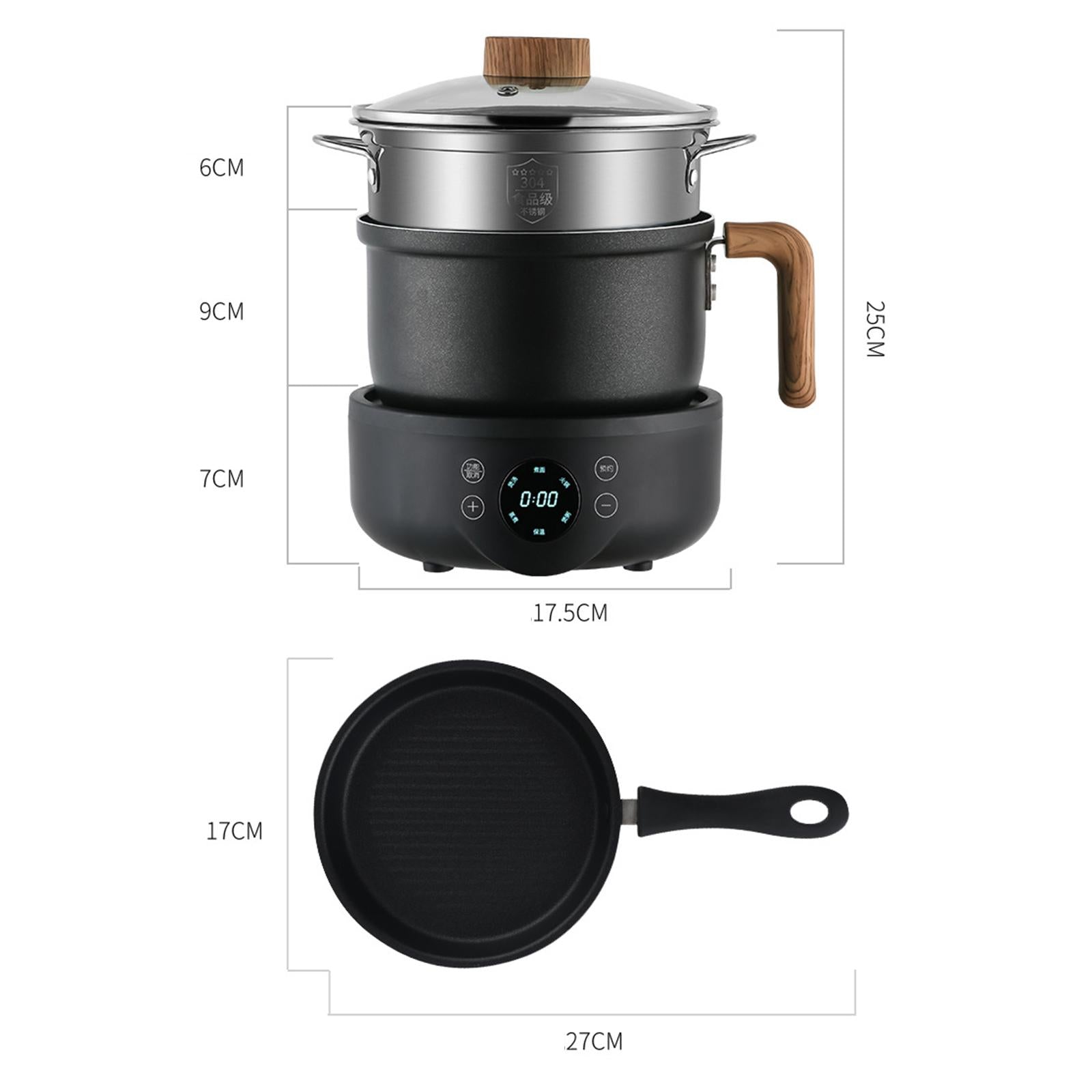 Electric Cooker Warmer with 6 Cooking Modes M9100