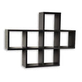 3 Piece Black Square Cubby Shelf C1277
