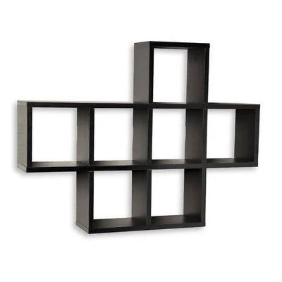 3 Piece Black Square Cubby Shelf C1277