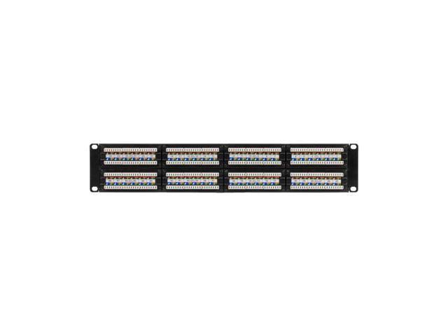 48-Port Cat6 UTP Unshielded Patch Panel 2U Black K54881