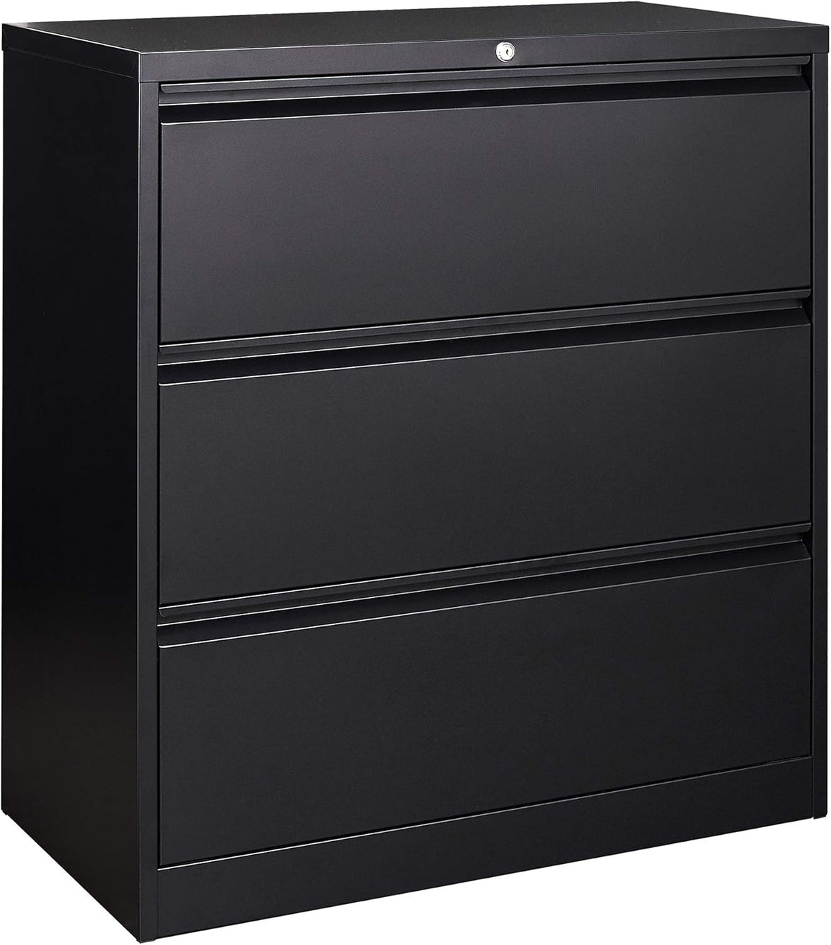 White 2 Drawer Lateral File Cabinet with Lock B80522