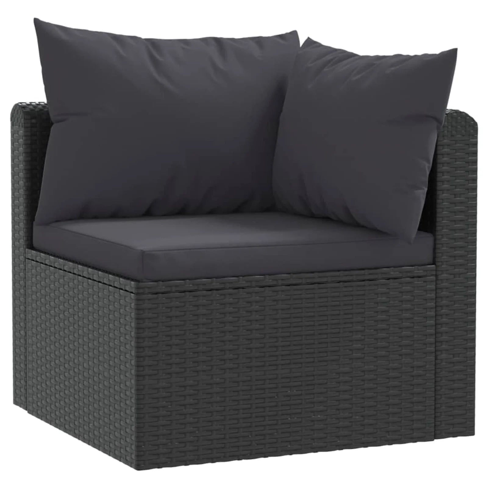 3 Piece Poly Rattan Patio Sofa Set with Cushions R871