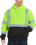 Green X Large Hi Vis Safety Hoodie K4358