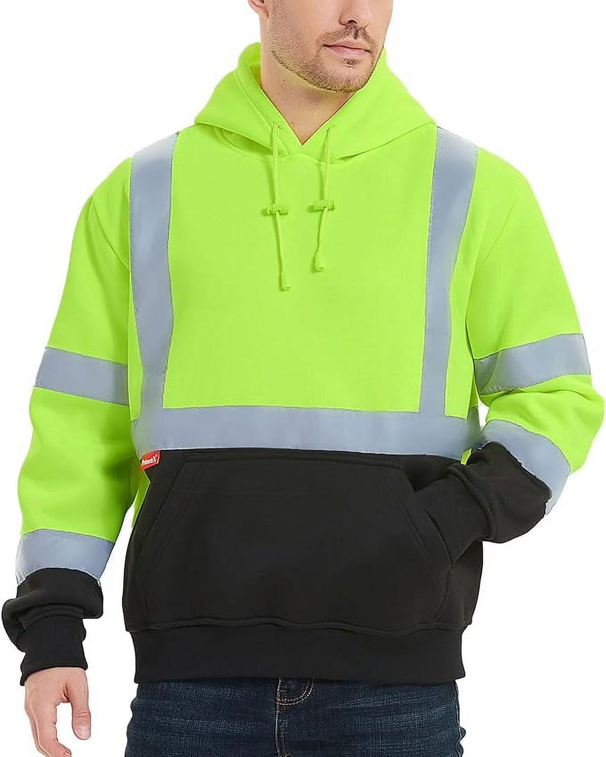 Green X Large Hi Vis Safety Hoodie K4358