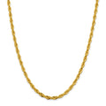 14kt Yellow Gold 24 inch Rope Chain with Lobster Clasp Z1381