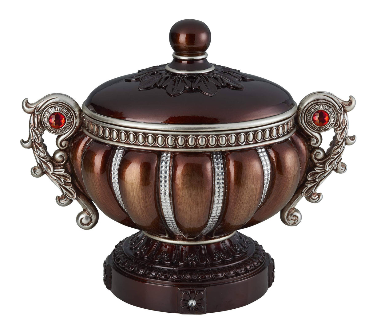 Decorative Box, Silver, Brown and Bronze C8738