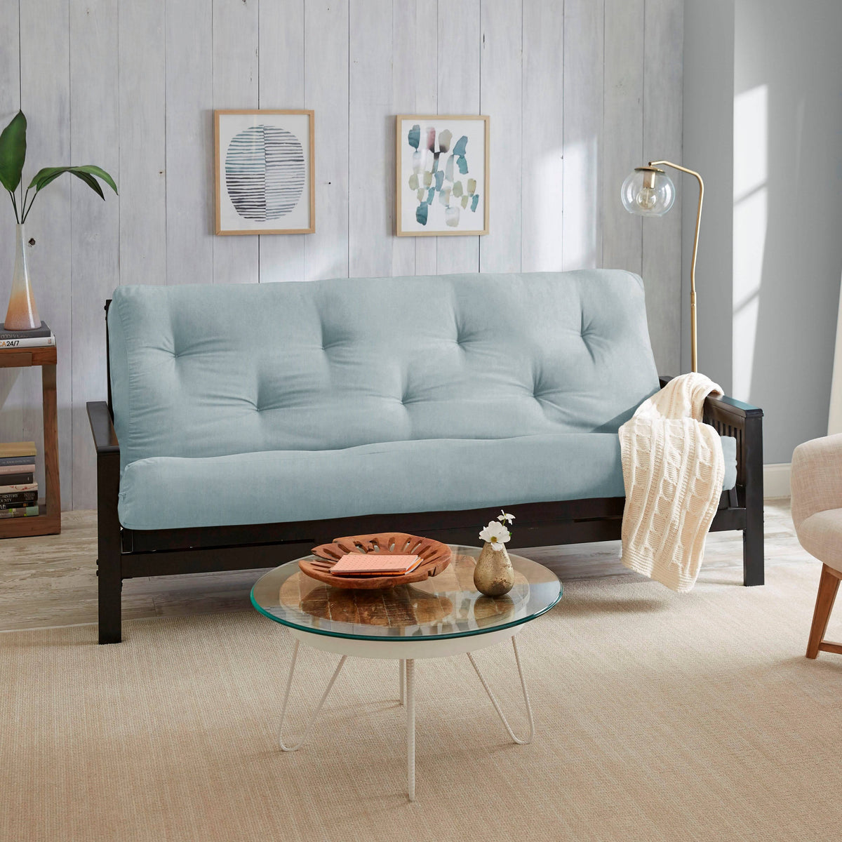 Seafoam Cotton Queen 6-Inch Futon Mattress Z12242