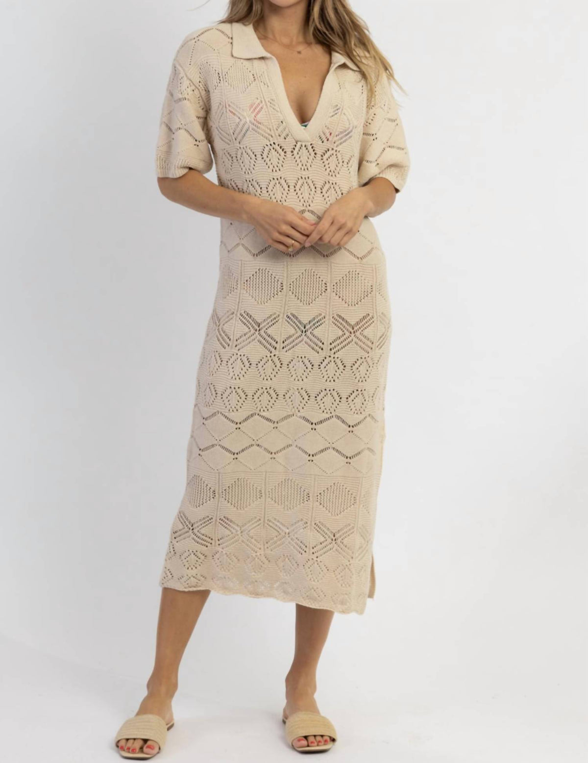 Crochet Midi Dress A973